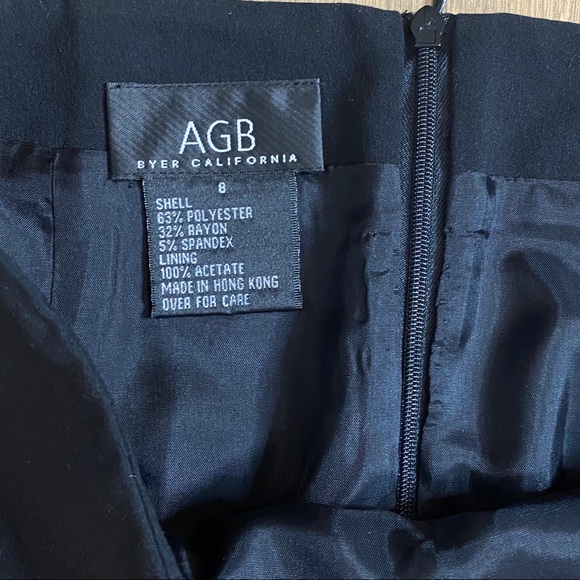 Beautiful Black Pleated Bottom Midi Skirt Sz 8 - Picture 3 of 4